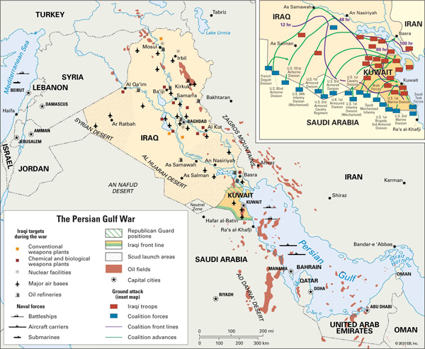 1990 – The Persian Gulf War begins