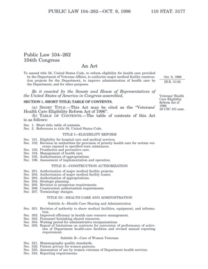 1996 – Eligibility reform introduced