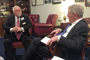 U.S. Senator Jim Inhofe (right) met with the DAV delegation from Oklahoma.