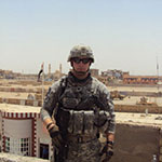 Army veteran and DAV member Ryan Rasnick in Iraq. Ryan has seen firsthand the benefits of medical marijuana's uses.