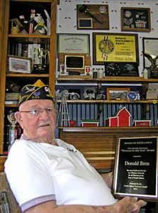 The South Dakota Veterans Council named Donald Bren the Veteran of the Year last month during the “Salute to Veterans” event at the South Dakota State Fair. 