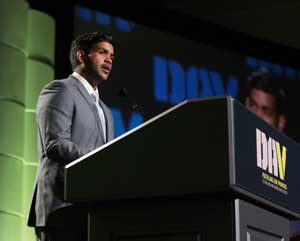 Shane Mathew was recognized for winning the top Jesse Brown Memorial Youth Scholarship during DAV’s 95th National Convention in Atlanta. The Coral Springs, Fla., native volunteered 669 hours over a 4-year period at the Miami VA Medical Center. 