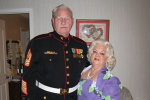 Marine veteran and DAV Volunteer driver James Childers with his wife Linda at their home in North Carolina. 