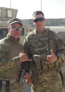 Josh Grant (right) during his deployment to Afghanistan in 2013.