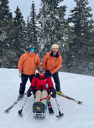 A medically retired Navy nurse finds healing on the ski slopes and overcomes her disability with adaptive sports.