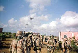 The Ranger Regiment and other forces saw urban combat. Gary Gordon and Randy Shughart earned the Medal of Honor.