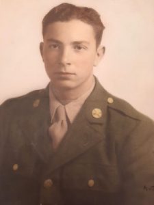 Army veteran Willard Mann in uniform.