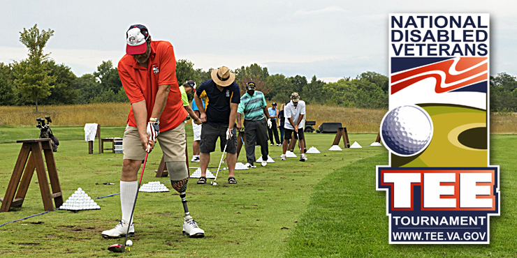 Disabled Veterans play golf